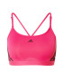 ADIDAS SPORTSWEAR Sutien sport 'Aeroreact Light-Support 3-Stripes' mov zmeură / roz / negru - Pled.ro