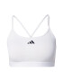 ADIDAS PERFORMANCE Sutien sport 'Aeroreact Light Support' negru / alb - Pled.ro