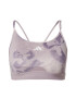 ADIDAS PERFORMANCE Sutien sport 'Aeroreact Train Essentials Light Support Tie-Dye Flower Print' mov liliachiu / mauve - Pled.ro