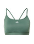 ADIDAS PERFORMANCE Sutien sport 'Aeroreact Light-Support' verde / alb - Pled.ro