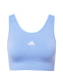 ADIDAS SPORTSWEAR Sutien sport 'Aero Medium-Support' albastru deschis / alb - Pled.ro