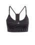 ADIDAS PERFORMANCE Sutien sport 'Aeroimpact Light-Support Jacquard 3-Stripes' gri închis / negru - Pled.ro