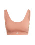 ADIDAS PERFORMANCE Sutien sport 'Coreflow Luxe Studio' maro deschis / alb - Pled.ro