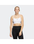 ADIDAS SPORTSWEAR Sutien sport 'Aeroreact Light-Support 3-Stripes' negru / alb - Pled.ro