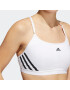 ADIDAS SPORTSWEAR Sutien sport 'Aeroreact Light-Support 3-Stripes' negru / alb - Pled.ro