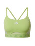 ADIDAS PERFORMANCE Sutien sport 'Aeroreact Hyperglam Light Support' verde / verde limetă / alb - Pled.ro