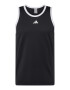 ADIDAS PERFORMANCE Tricou funcțional '3-Stripes' negru / alb - Pled.ro