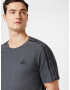 ADIDAS SPORTSWEAR Tricou funcțional 'Essentials 3-Stripes' gri amestecat / negru - Pled.ro