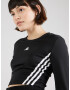 ADIDAS PERFORMANCE Tricou funcțional negru / alb - Pled.ro