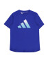 ADIDAS SPORTSWEAR Tricou funcțional 'Train Icons Aeroready Logo' turcoaz / albastru închis / alb - Pled.ro