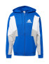 ADIDAS SPORTSWEAR Bluză cu fermoar sport albastru / gri amestecat / alb - Pled.ro