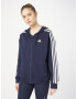 ADIDAS SPORTSWEAR Bluză cu fermoar sport 'Essentials 3-Stripes French Terry ' albastru marin / alb - Pled.ro