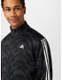 ADIDAS SPORTSWEAR Bluză cu fermoar sport gri închis / negru / alb - Pled.ro