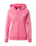 ADIDAS SPORTSWEAR Bluză cu fermoar sport 'Essentials Fleece 3-Stripes ' roz / alb - Pled.ro