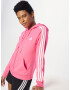 ADIDAS SPORTSWEAR Bluză cu fermoar sport 'Essentials Fleece 3-Stripes ' roz / alb - Pled.ro