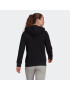 ADIDAS SPORTSWEAR Bluză cu fermoar sport 'Essentials Fleece 3-Stripes ' negru / alb - Pled.ro