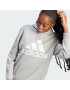 ADIDAS SPORTSWEAR Bluză de molton 'Essentials' gri amestecat / alb - Pled.ro