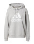 ADIDAS SPORTSWEAR Hanorac sport 'Essentials Big Logo French Terry' gri amestecat / alb - Pled.ro