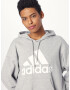 ADIDAS SPORTSWEAR Hanorac sport 'Essentials Big Logo French Terry' gri amestecat / alb - Pled.ro