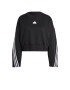 ADIDAS SPORTSWEAR Bluză de molton negru / alb - Pled.ro