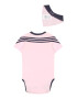 ADIDAS SPORTSWEAR Set '3-Stripes Onesie With Bib' bleumarin / roz pudră - Pled.ro