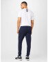 ADIDAS SPORTSWEAR Pantaloni sport 'Essentials French Terry Tapered Cuff Logo' albastru marin / alb - Pled.ro