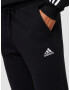 ADIDAS SPORTSWEAR Pantaloni sport 'Essentials French Terry Tapered Cuff Logo' negru / alb - Pled.ro