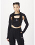 ADIDAS SPORTSWEAR Sport top 'Dance 3-Stripes Ribbed Fitted With Detachable Sleeves' negru / alb - Pled.ro