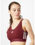 ADIDAS SPORTSWEAR Sutien sport 'Essentials 3-Stripes With Removable Pads' roșu vin / alb murdar - Pled.ro