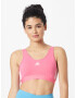 ADIDAS SPORTSWEAR Sutien sport 'Essentials 3-Stripes With Removable Pads' roz deschis / alb - Pled.ro