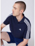 ADIDAS SPORTSWEAR Tricou funcțional 'Essentials Piqué Embroidered Small Logo 3-Stripes' albastru închis / alb - Pled.ro