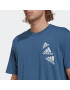 ADIDAS SPORTSWEAR Tricou funcțional 'Essentials Brandlove' albastru porumbel / alb - Pled.ro