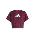 ADIDAS SPORTSWEAR Tricou funcțional 'Aeroready Animal-Print' fucsia / roșu bordeaux / alb - Pled.ro