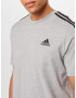 ADIDAS SPORTSWEAR Tricou funcțional 'Essentials 3-Stripes' gri amestecat / negru - Pled.ro