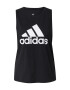 ADIDAS SPORTSWEAR Sport top 'Essentials' negru / alb - Pled.ro