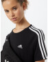 ADIDAS SPORTSWEAR Tricou funcțional 'Essentials Loose 3-Stripes ' negru / alb - Pled.ro