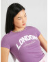 AÉROPOSTALE Tricou 'LONDON' lila / alb natural - Pled.ro