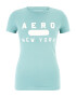 AÉROPOSTALE Tricou verde jad / alb - Pled.ro