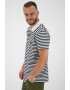 Alife and Kickin Tricou 'Paul' albastru închis / maro / alb - Pled.ro