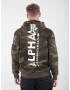 ALPHA INDUSTRIES Bluză de molton kaki / oliv / alb - Pled.ro