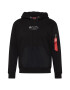 ALPHA INDUSTRIES Bluză de molton negru / alb - Pled.ro