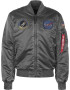 ALPHA INDUSTRIES Geacă de primăvară-toamnă 'MA-1 VF NASA' albastru / gri / roșu - Pled.ro