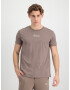 ALPHA INDUSTRIES Tricou maro deschis / alb - Pled.ro