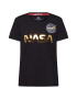 ALPHA INDUSTRIES Tricou 'Nasa' auriu / negru - Pled.ro