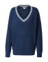 American Eagle Pulover bleumarin / alb - Pled.ro