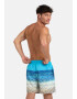 ARENA Pantaloni scurți apă 'BEACH BOXER PLACED' albastru cobalt / azur / sepie / alb - Pled.ro