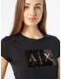 ARMANI EXCHANGE Tricou arămiu / negru - Pled.ro