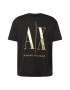 ARMANI EXCHANGE Tricou auriu / negru - Pled.ro