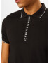 ARMANI EXCHANGE Tricou negru / alb - Pled.ro