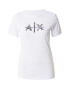 ARMANI EXCHANGE Tricou negru / argintiu / alb - Pled.ro